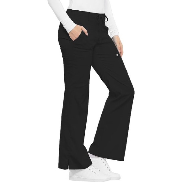 Scrubs Pant Low Rise Flare Leg Drawstring Cargo 21100 - Picture 2 of 12